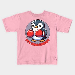 Kickboxing penguin Kids T-Shirt